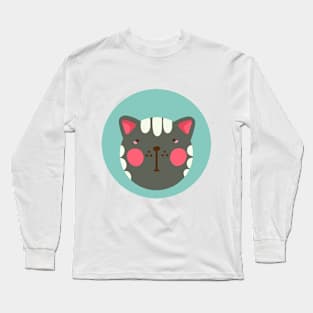 cute silly drawn kitty cat design 2 Long Sleeve T-Shirt